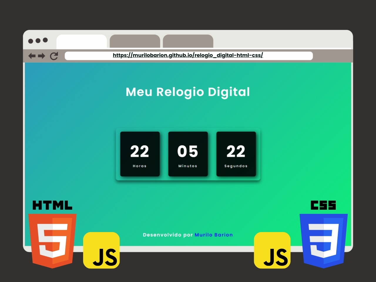 Preview do projeto Relogio Digital